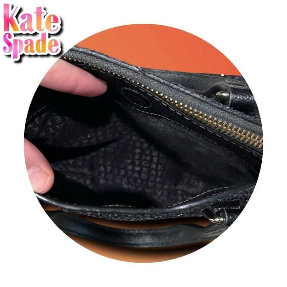 Preowned EUC Kate Spade Laurel Way Glitter Mini Reiley Satchel – Black - Picture 10 of 13